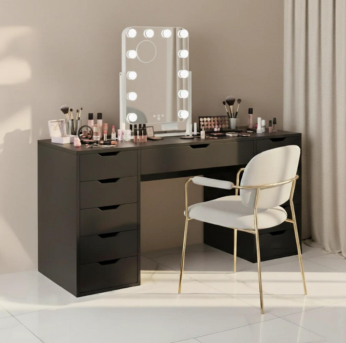 SMINKSPEGEL 35/43,8/7 cm  - vit, Basics (35/43,8/7cm) - Best Price