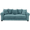 SCHLAFSOFA Cord Azurblau  - Azurblau/Schwarz, KONVENTIONELL, Kunststoff/Textil (247/95/125cm) - Hom`in