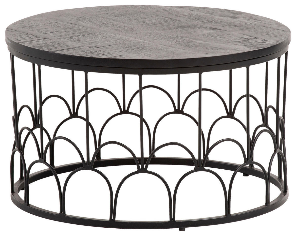 COUCHTISCH in Holz  - Schwarz, Design, Holz/Metall (60/36cm) - MID.YOU