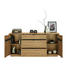SIDEBOARD - Chromfarben/Eichefarben, Design, Holzwerkstoff/Metall (180/86/42cm) - Hom`in SIDEBOARD - Chromfarben/Eichefarben, Design, Holzwerkstoff/Metall (180/86/42cm) - Hom`in