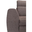 ECKSOFA Dunkelbraun Chenille  - Dunkelbraun/Schwarz, KONVENTIONELL, Textil/Metall (240/185cm) - Carryhome