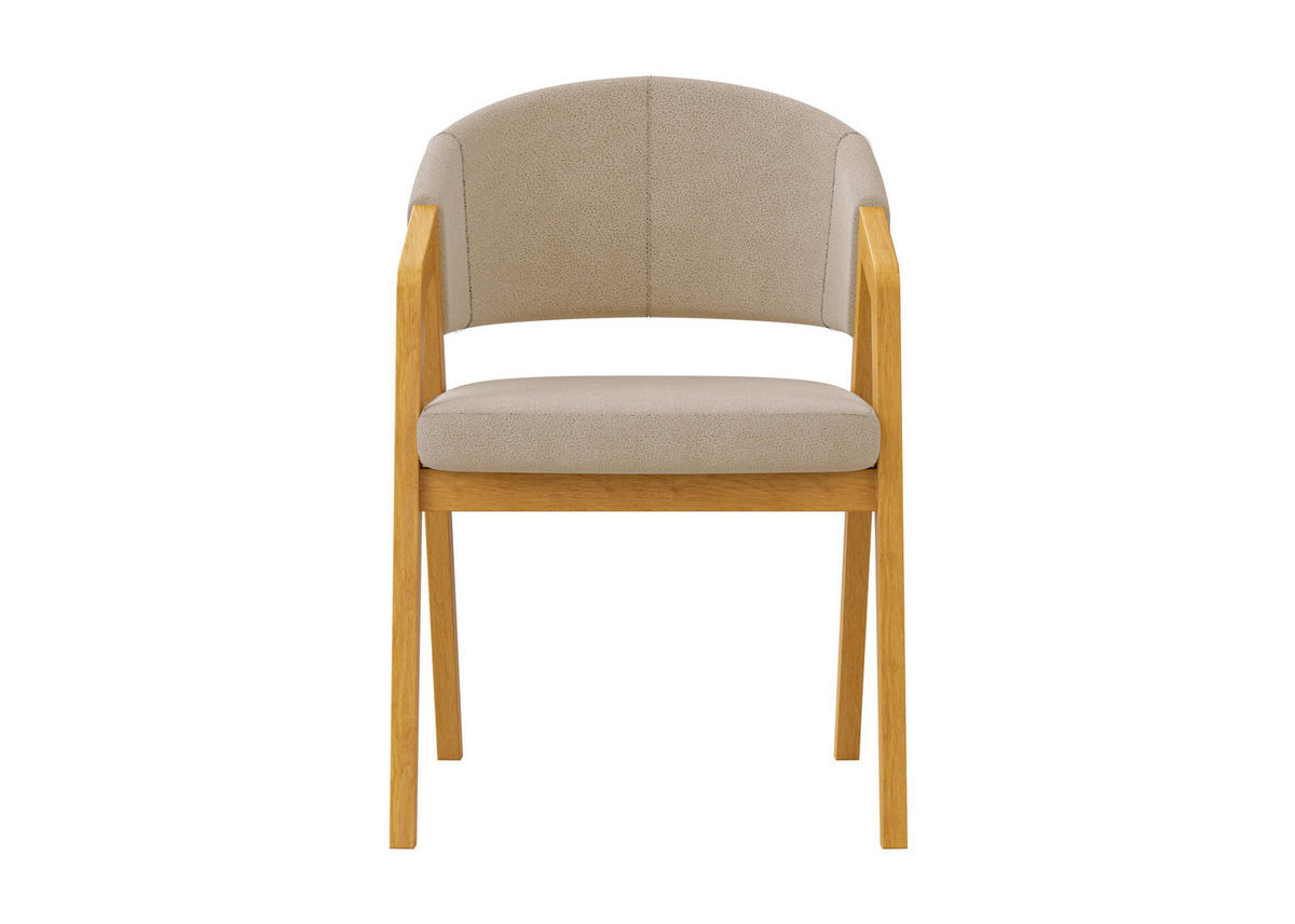 ARMLEHNSTUHL  Stoffauswahl Mikrofaser  Taupe  - Taupe, Konventionell, Holz/Textil (59/96/60cm) - Carryhome