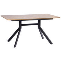 ESSTISCH 150-190/90/76 cm Nachbildung  Metall, Holzwerkstoff ausziehbar rechteckig Schwarz, Eiche Artisan  - Schwarz/Eiche Artisan, MODERN, Holzwerkstoff/Metall (150-190/90/76cm) - Livetastic