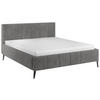 POLSTERBETT gepolstertes Kopfteil, Lattenrost 180/200 cm  in Anthrazit  - Anthrazit/Schwarz, Trend, Holz/Textil (180/200cm) - home24
