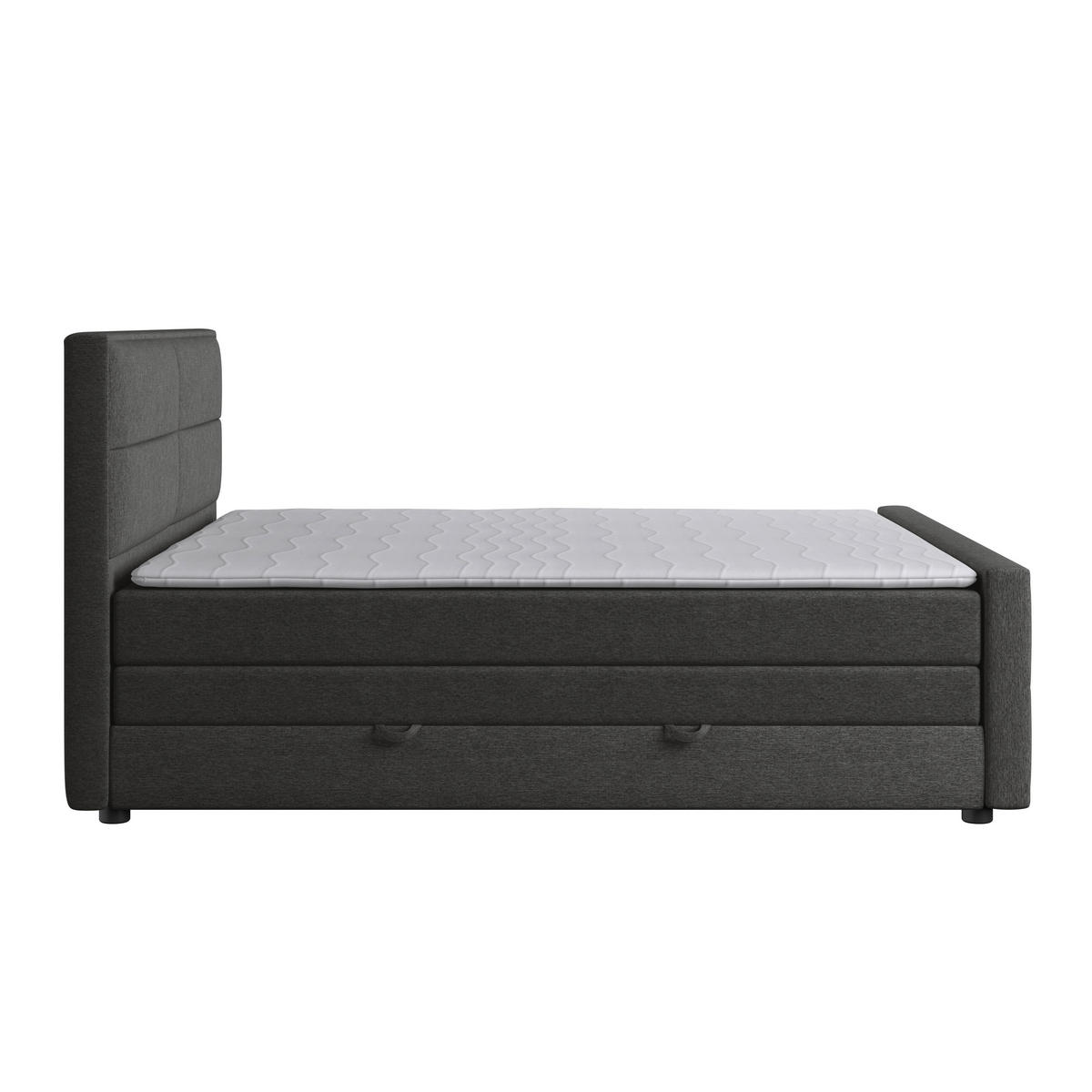 BOXSPRINGBETT 180/200 cm  in Anthrazit  - Anthrazit, Modern, Holz/Kunststoff (180/200cm) - MID.YOU