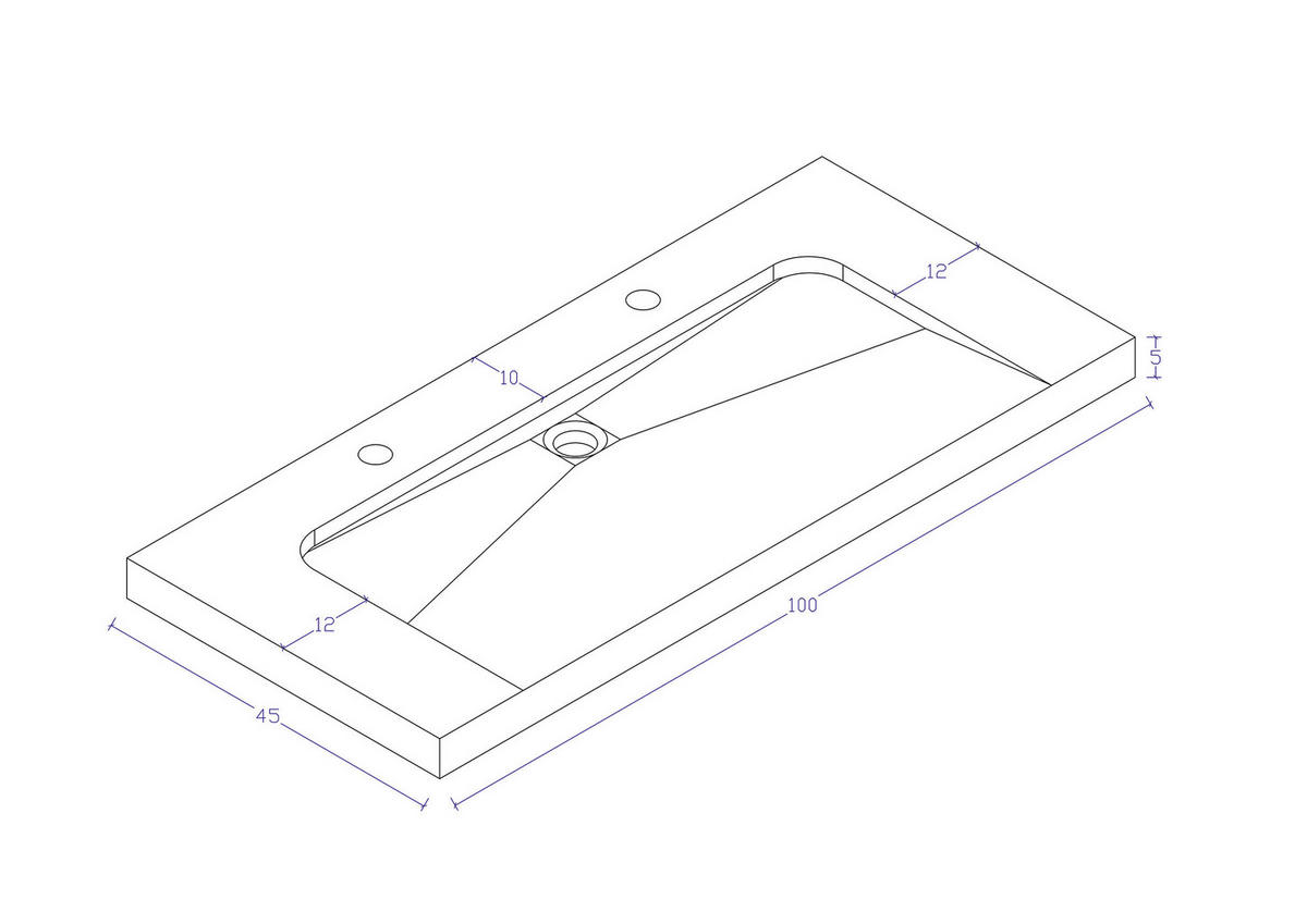 WASCHTISCHKOMBI 100 cm  - Graphitfarben, Basics, Holzwerkstoff/Stein (100cm) - MID.YOU