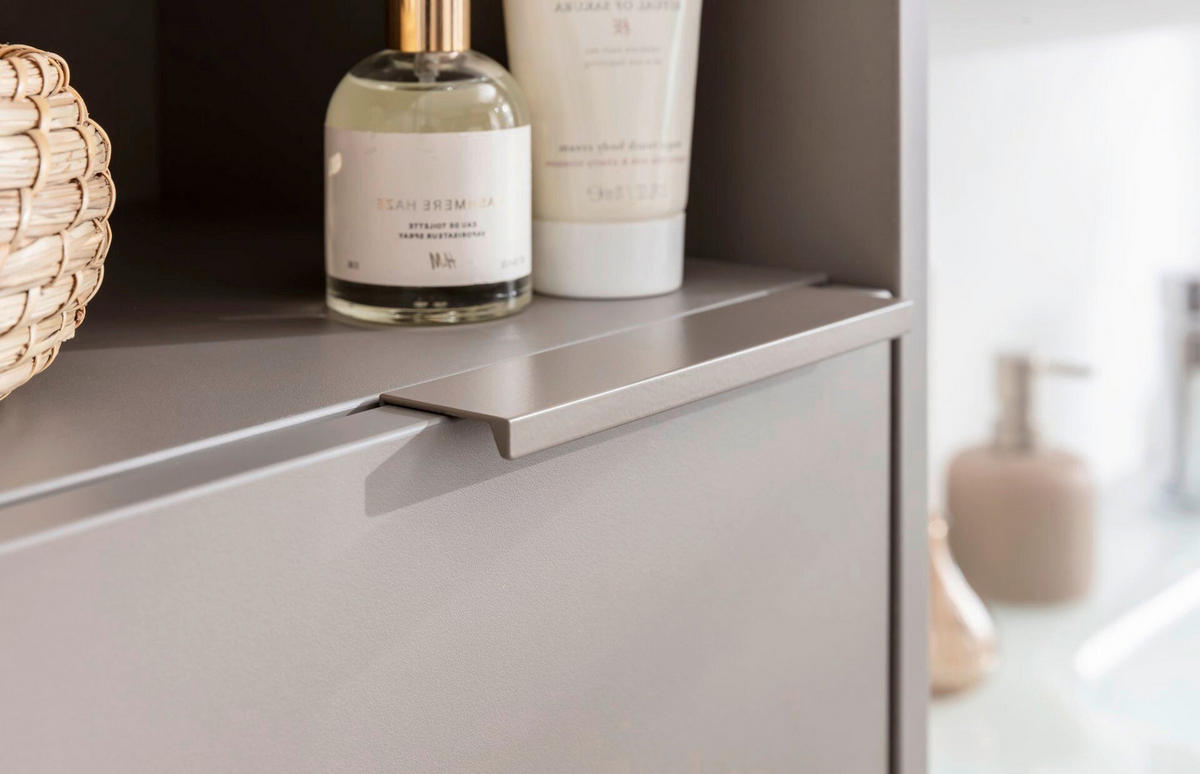 MIDISCHRANK 40,2/125,7/32 cm  - Grau, Basics, Glas/Holzwerkstoff (40,2/125,7/32cm) - MID.YOU