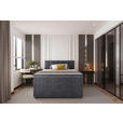 BOXSPRINGBETT 120/200 cm  in Grau  - Schwarz/Grau, KONVENTIONELL, Kunststoff/Textil (120/200cm) - Carryhome
