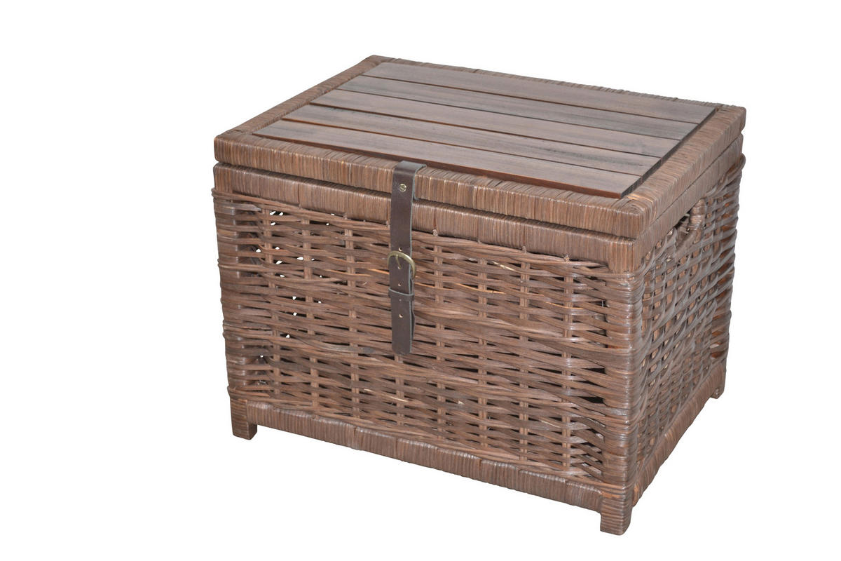COUCHTISCH Pinie, Rattan massiv 45/58/44 cm rechteckig Braun  - Braun, Natur, Holz (45/58/44cm) - MID.YOU