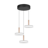 LED-PENDELLEUCHTE 35/200 cm    - Weiss/Braun, Design, Glas/Metall (35/200cm) - Trio Leuchten