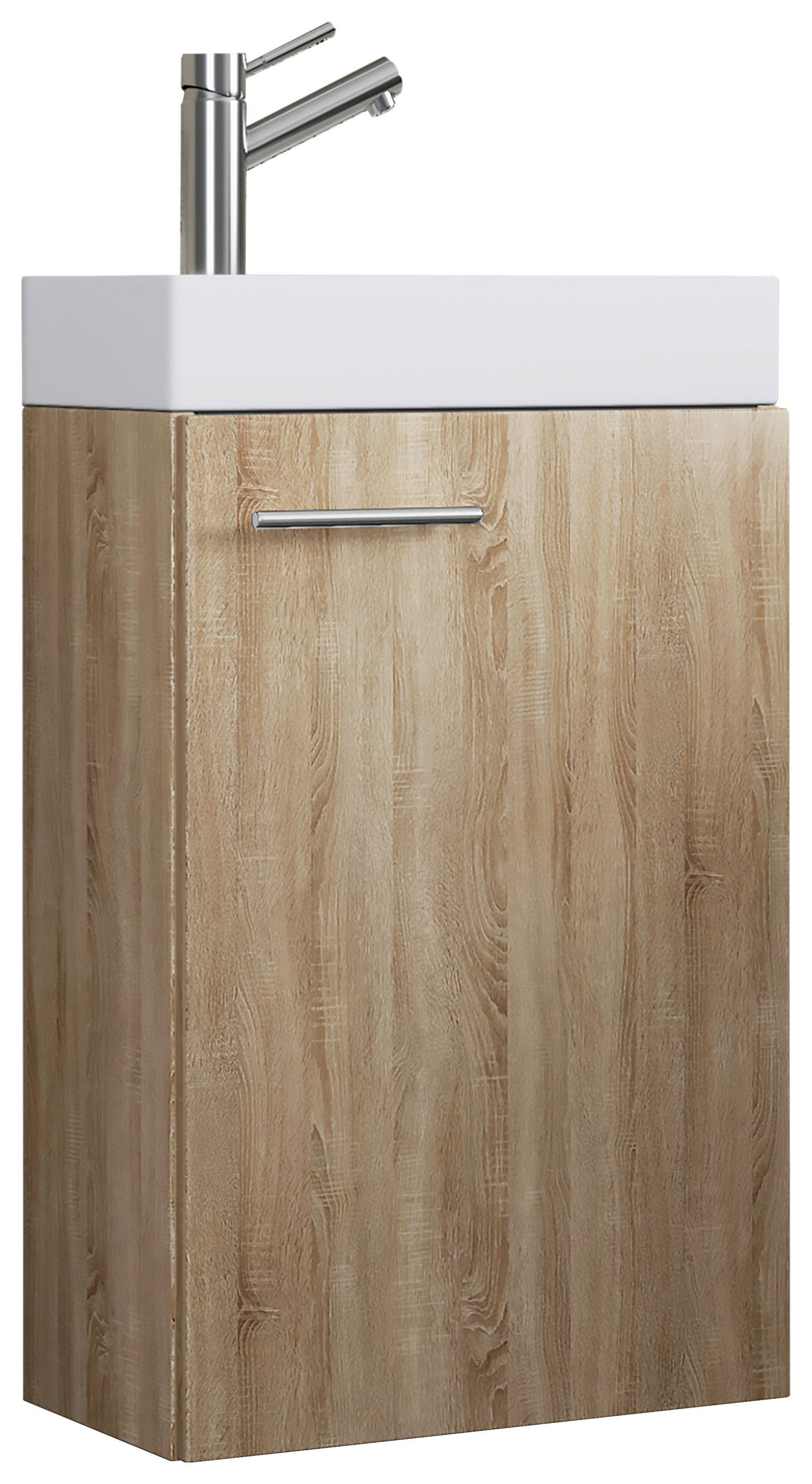 WASCHTISCHKOMBI 40,5 cm  - Weiß/Sonoma Eiche, MODERN, Keramik/Holzwerkstoff (40,5cm) - MID.YOU