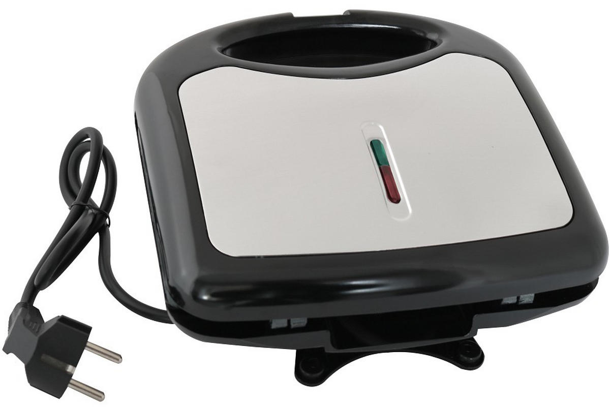 SANDWICHTOASTER  - Schwarz, Basics, Kunststoff/Metall (22/22/7,8cm)