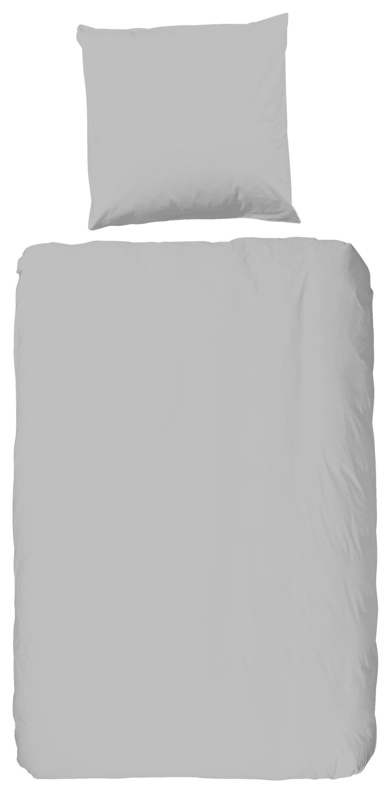 BETTWÄSCHE Uni Light Grey Renforcé 135/200 cm  - Hellgrau, Basics, Textil (135/200cm)