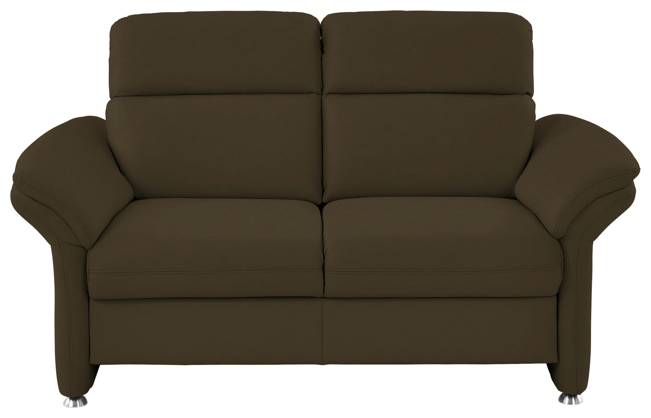 2-SITZER-SOFA in Echtleder Waldgrün - Waldgrün/Alufarben, KONVENTIONELL, Leder/Metall (170/96/92cm) - Beldomo Premium