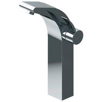 WASCHTISCHARMATUR 23/18/41 cm  - Chromfarben, MODERN, Metall (23/18/41cm) - Dieter Knoll