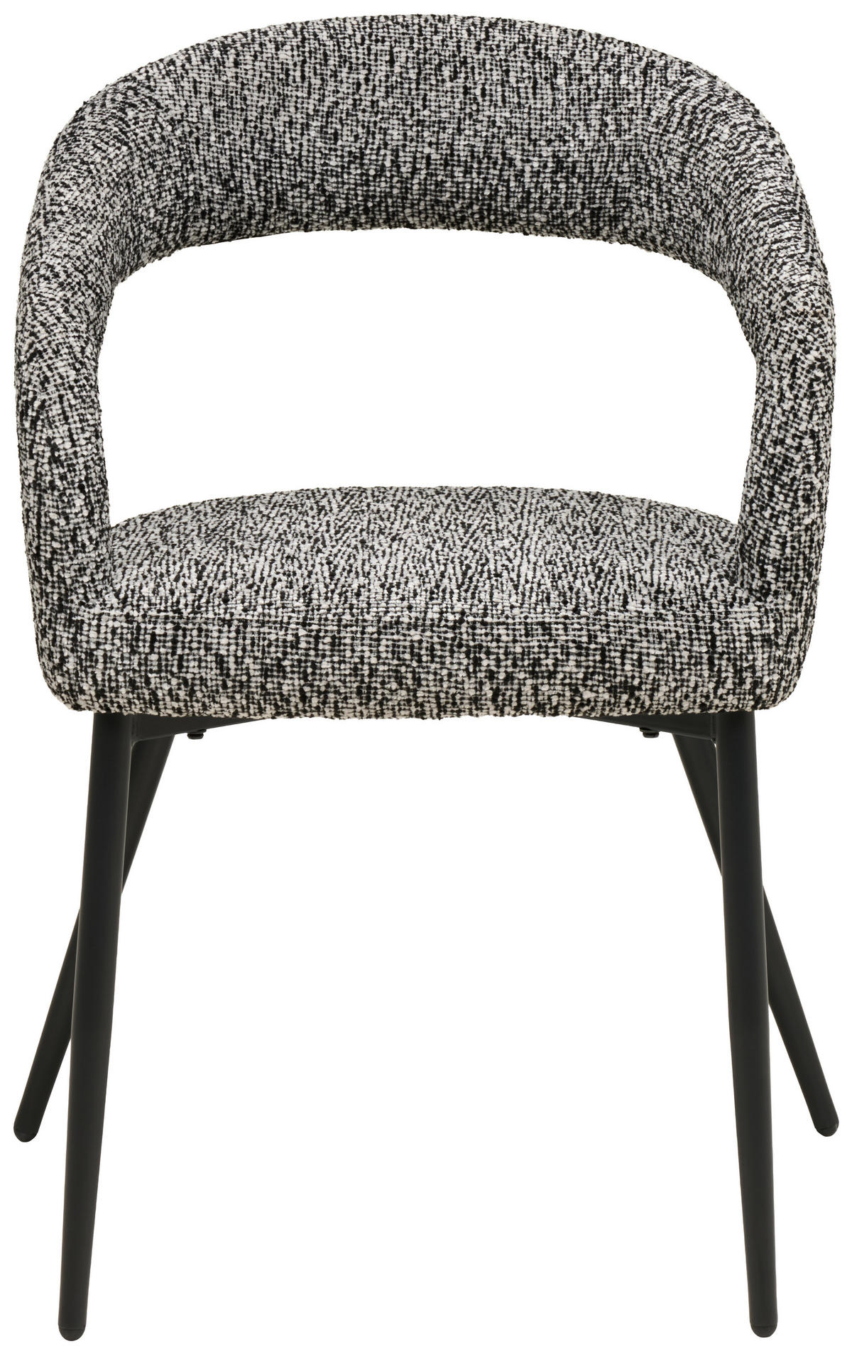 ARMLEHNSTUHL   Chenille  - Schwarz, MODERN, Textil/Metall (59/79,5/60cm) - MID.YOU