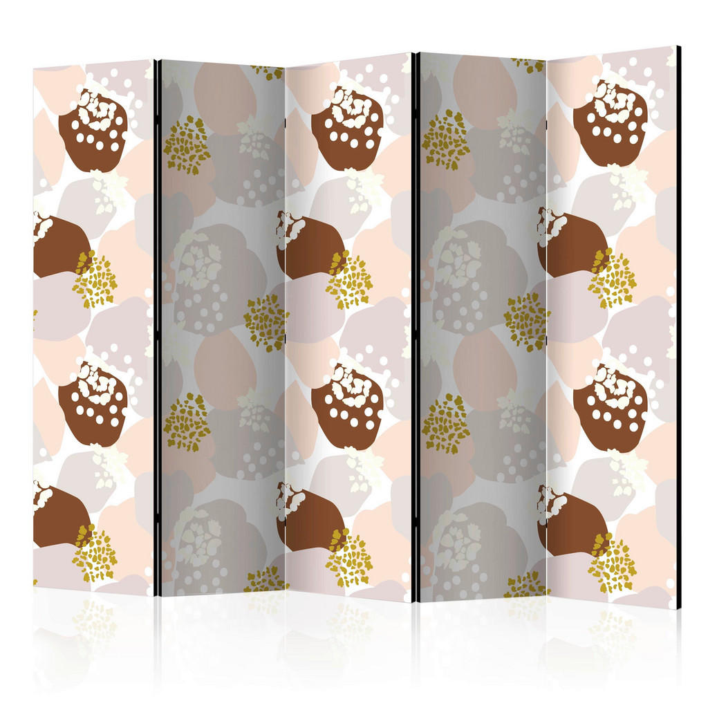 Paravent Braun Weiß B: 225 cm