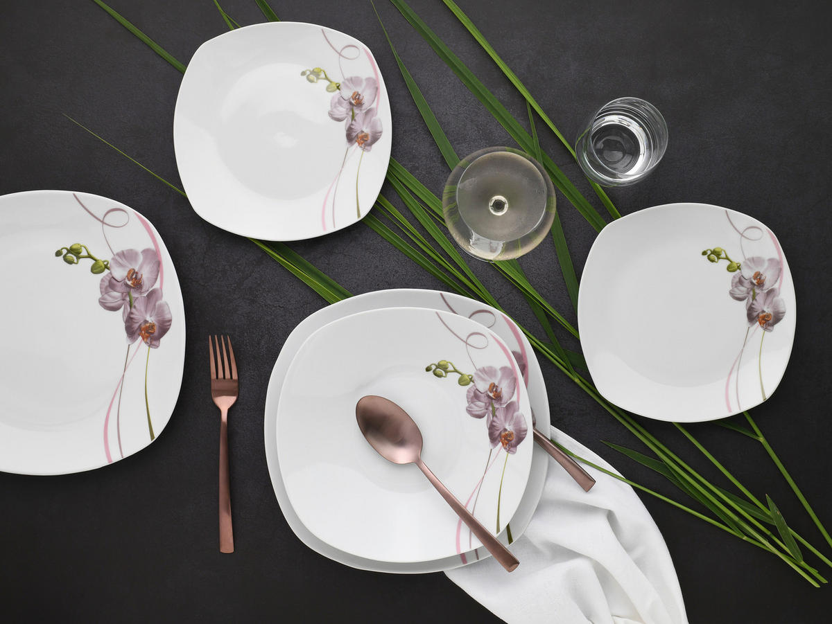 SERVIS Square Orchidee 18 delar  - multicolor, Trend, keramik - Creatable