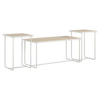 COUCHTISCH Dante 99/57/49 cm Naturfarben, Weiß  - Naturfarben/Weiß, Design, Holzwerkstoff/Metall (99/57/49cm) - MID.YOU
