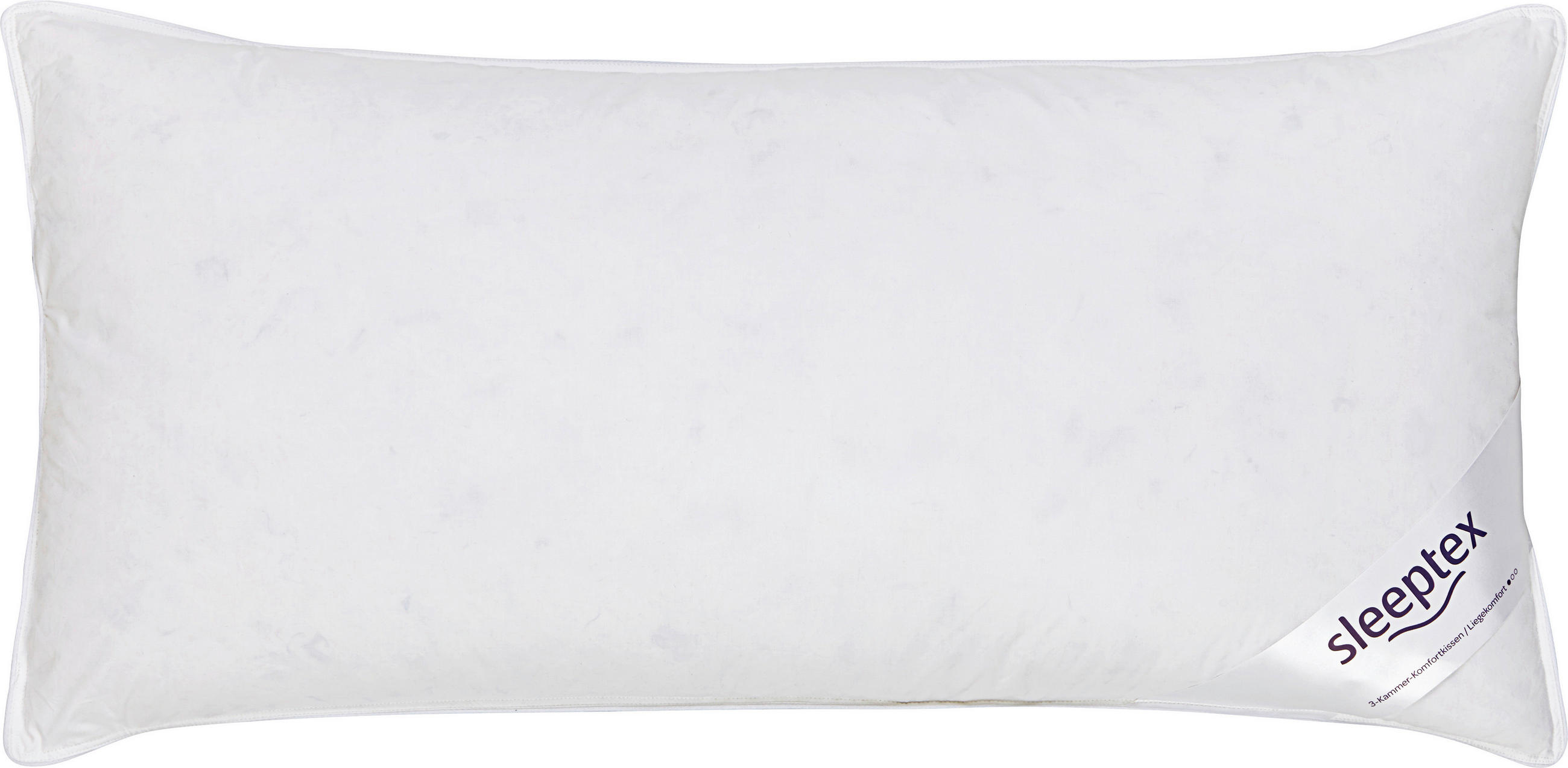 3-KOMOROVÝ VANKÚŠ, 40/80 cm - biela, Basics, textil (40/80cm) - Sleeptex