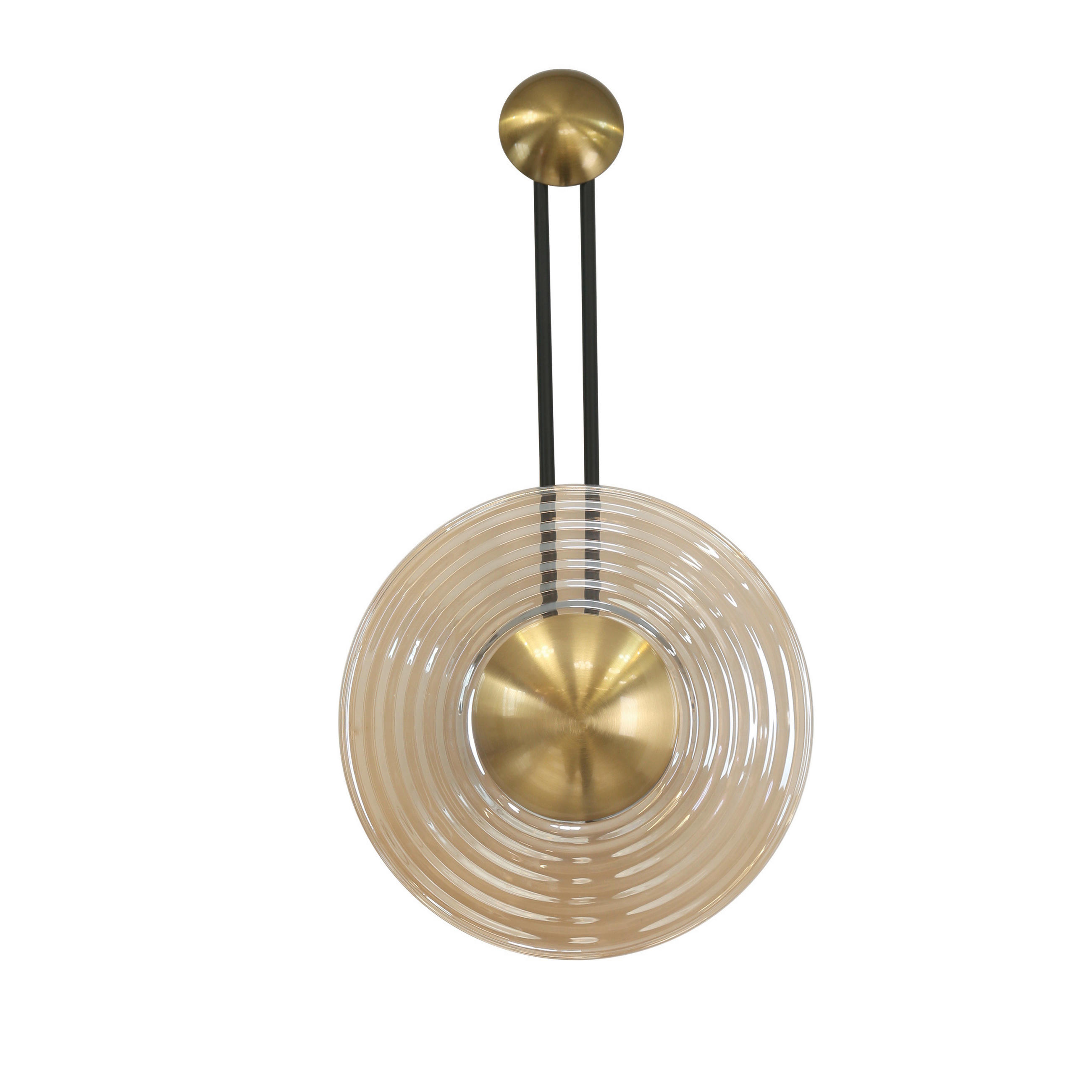 WANDLEUCHTE   - Bernsteinfarben, Design, Glas (55.5/28/5cm)