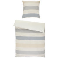 WENDEBETTWÄSCHE E-Benno Satin 135/200 cm  - Beige/Multicolor, Basics, Textil (135/200cm) - Esprit