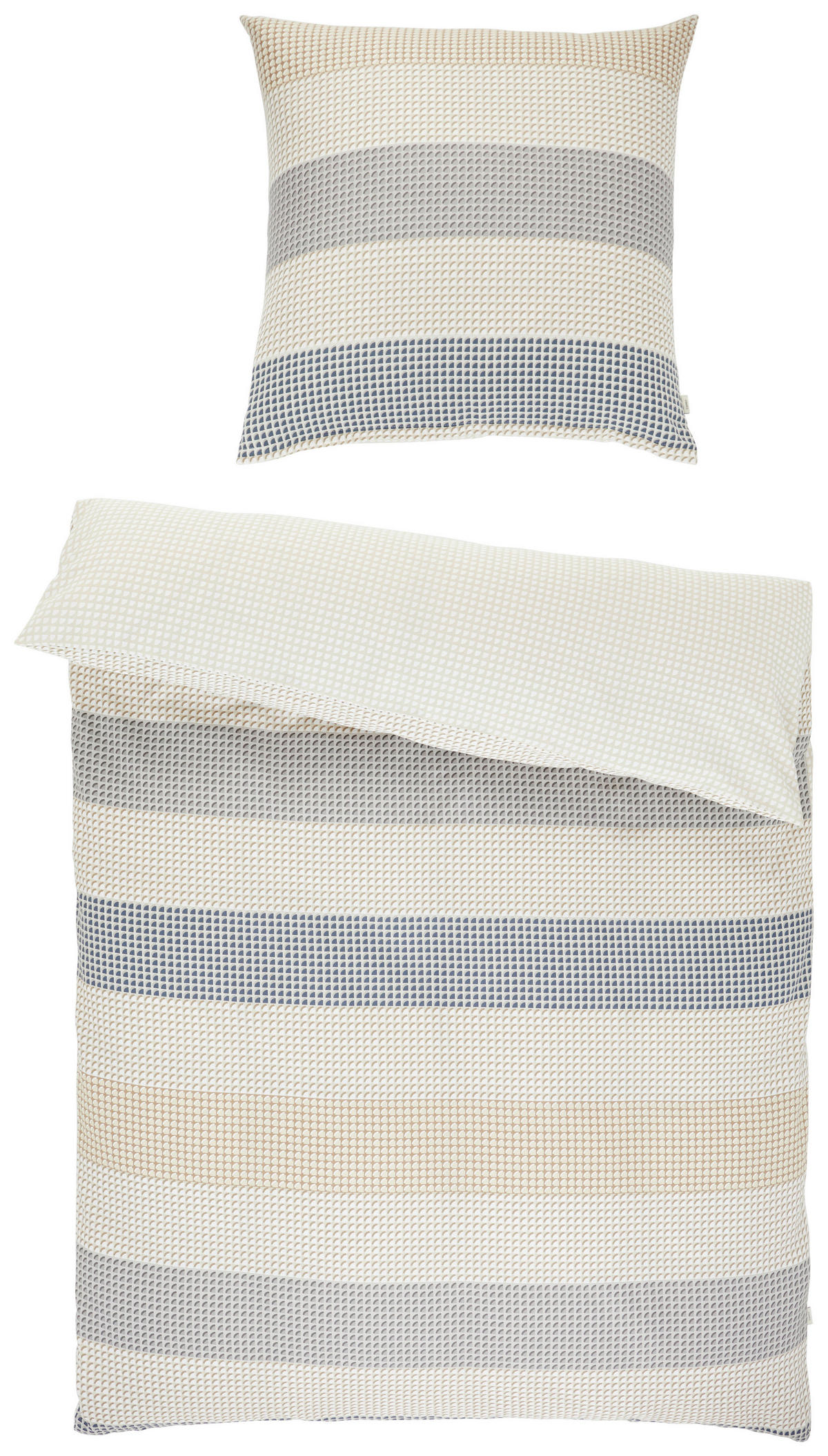 WENDEBETTWÄSCHE E-Benno Satin 135/200 cm  - Beige/Multicolor, Basics, Textil (135/200cm) - Esprit