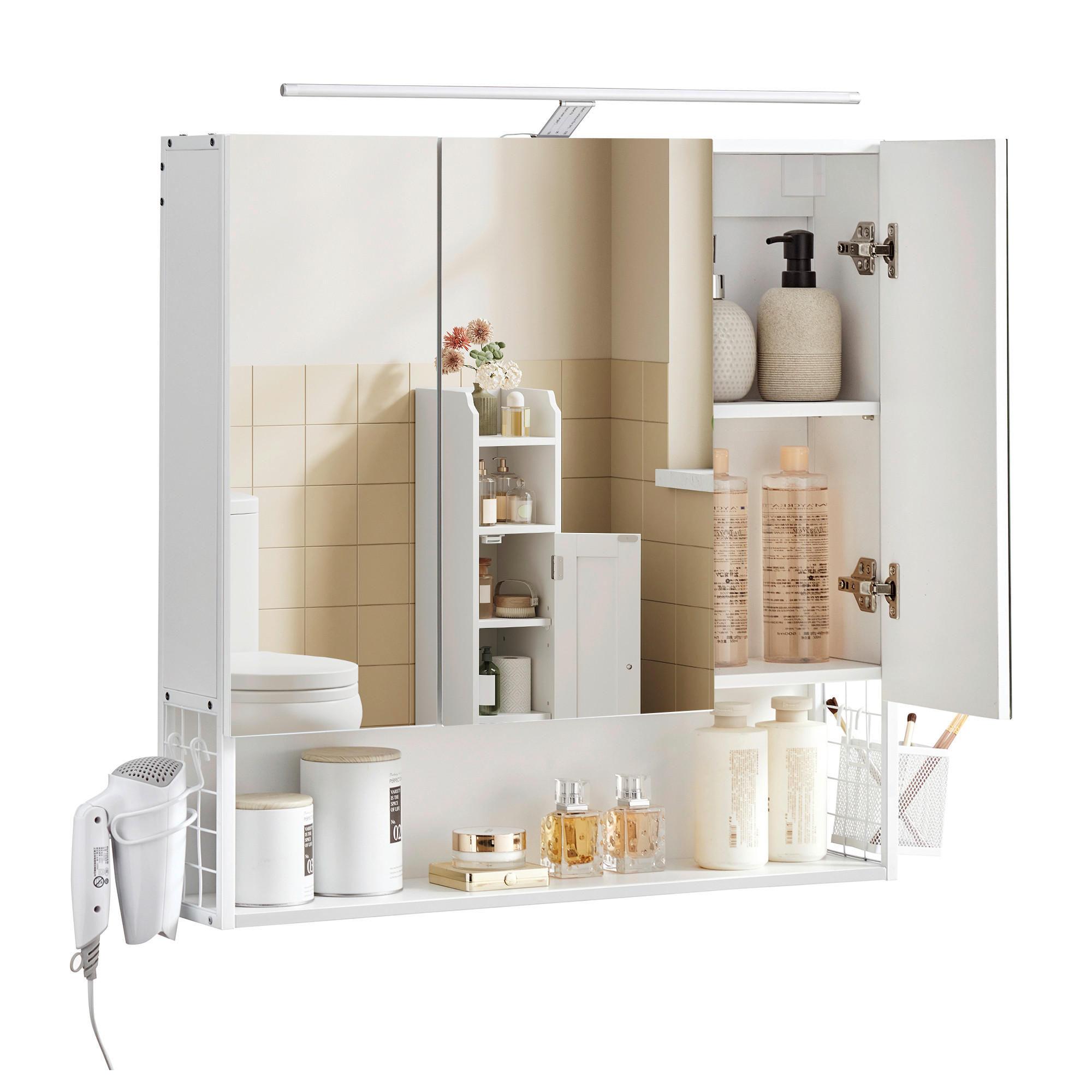 SPIEGELSCHRANK 70/70/14.5 cm  - Trend, Glas/Holzwerkstoff (70/70/14.5cm) - MID.YOU