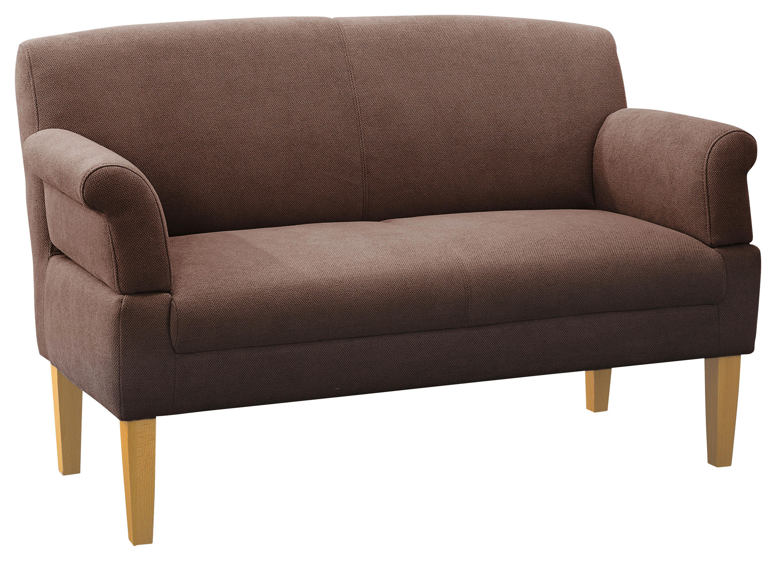 2-SITZER-SOFA Flachgewebe Braun  - Eichefarben/Braun, KONVENTIONELL, Holz/Textil (152/97/78cm) - Sit & More