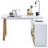 SCHREIBTISCHKOMBINATION Eichefarben, Weiß - Eichefarben/Weiß, Design (135/75/115cm) - Stylife