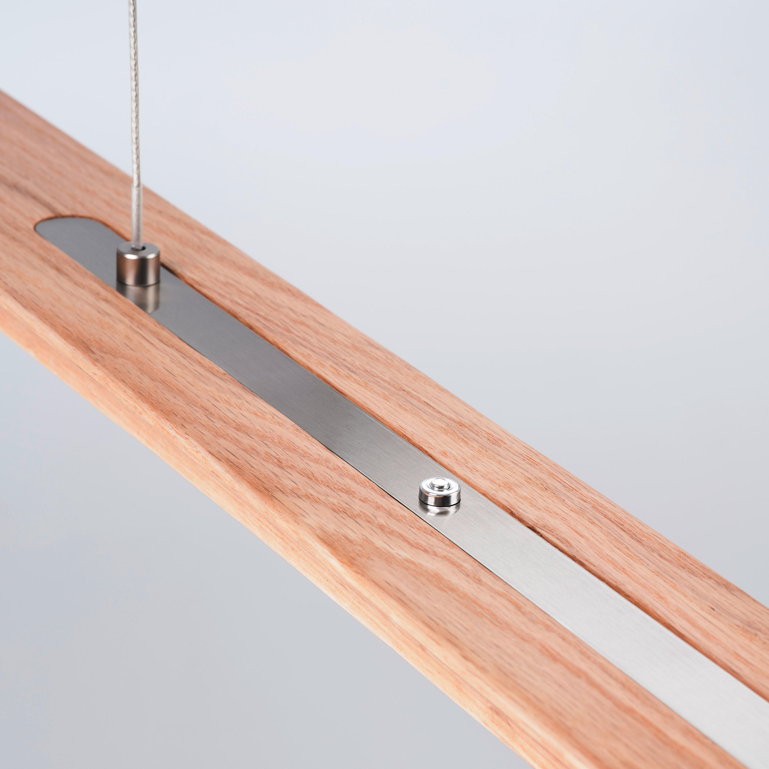 LED-HÄNGELEUCHTE  - Eichefarben, Natur, Holz (125/7,5/150cm)