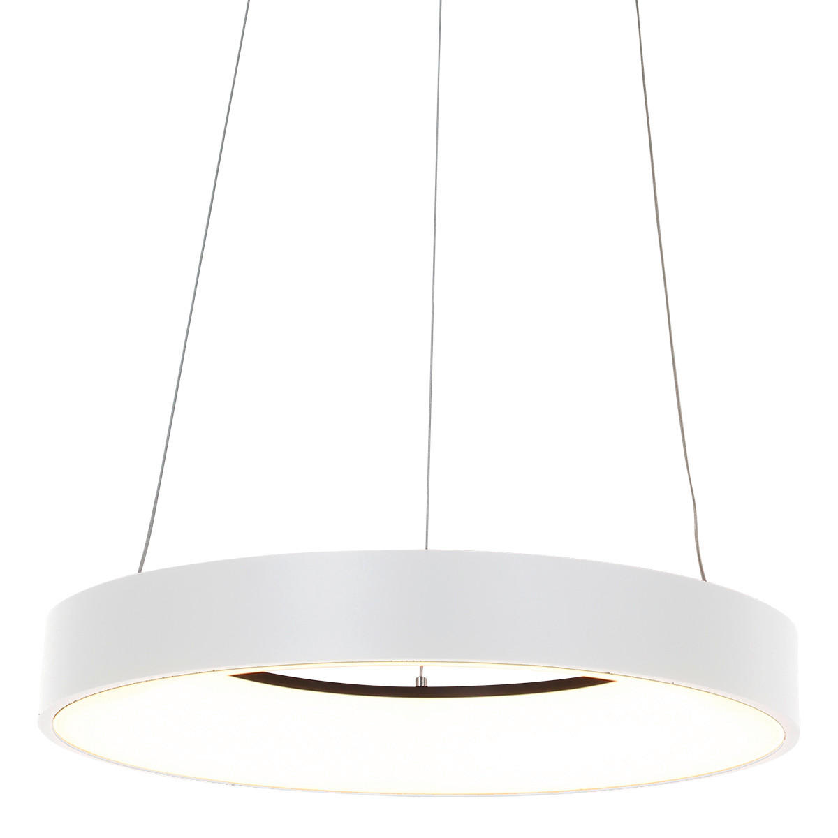 PENDELLEUCHTE Ringlede 48/165 cm   - Weiß, Basics, Kunststoff/Metall (48/165cm)