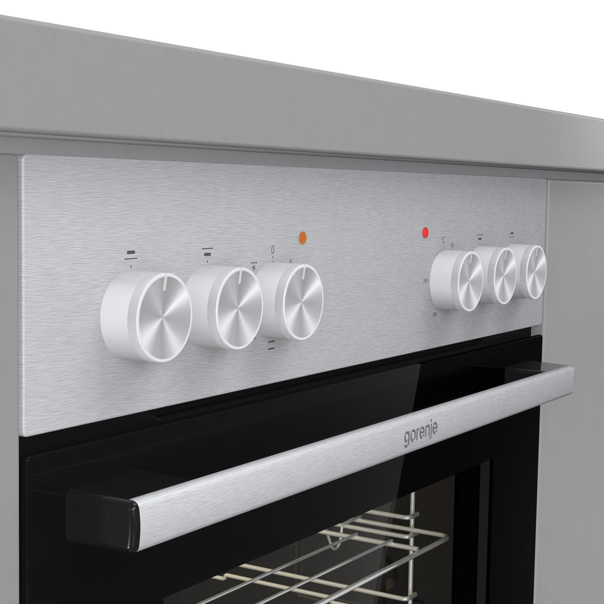 HERDSET HSet002AX  - Edelstahlfarben/Schwarz, Trend, Metall (59,5/59,5/53cm) - Gorenje