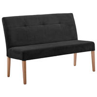 SITZBANK 140/92/66 cm  in Schwarz, Buchefarben  - Buchefarben/Schwarz, KONVENTIONELL, Holz/Textil (140/92/66cm) - home24