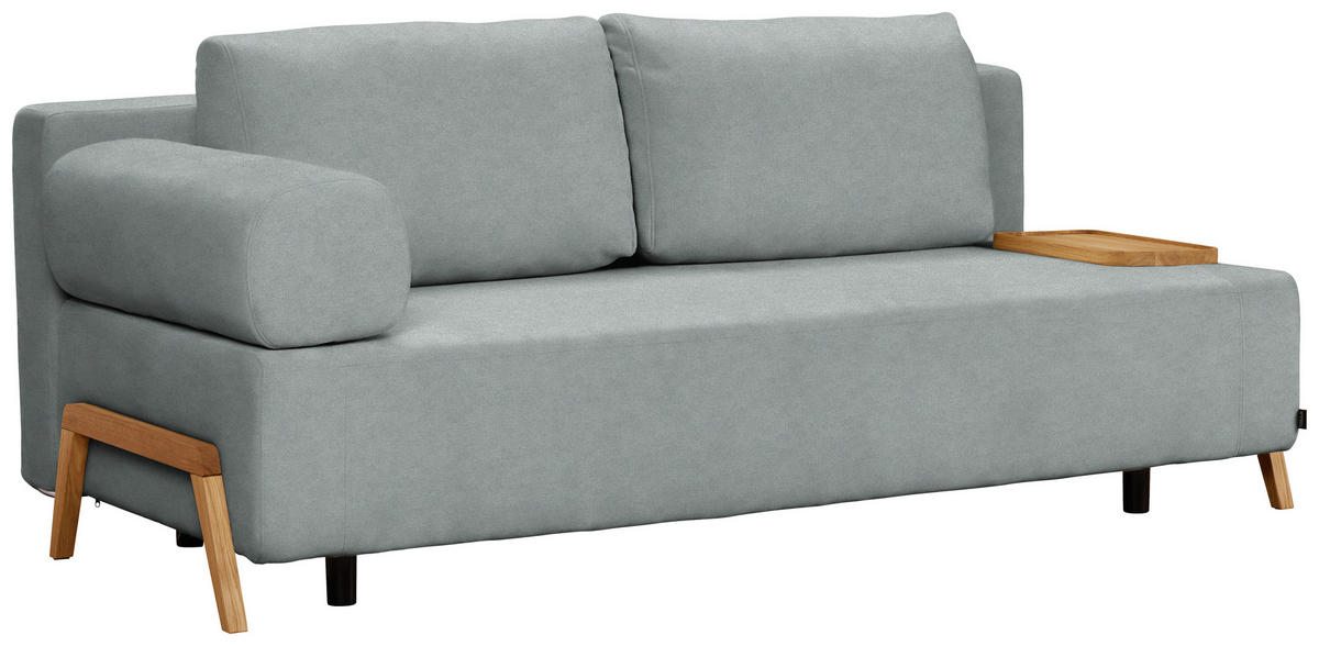 SCHLAFSOFA in Holz, Textil Grau  - Naturfarben/Grau, Design, Holz/Textil (211/88/102cm) - Niels Andersson