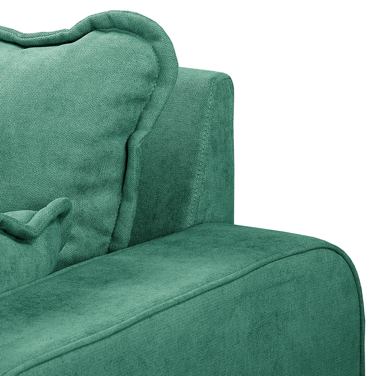 3-SITZER-SOFA in Mikrofaser Mintgrün  - Wengefarben/Mintgrün, Design, Holz/Textil (193/86/87cm) - Livetastic