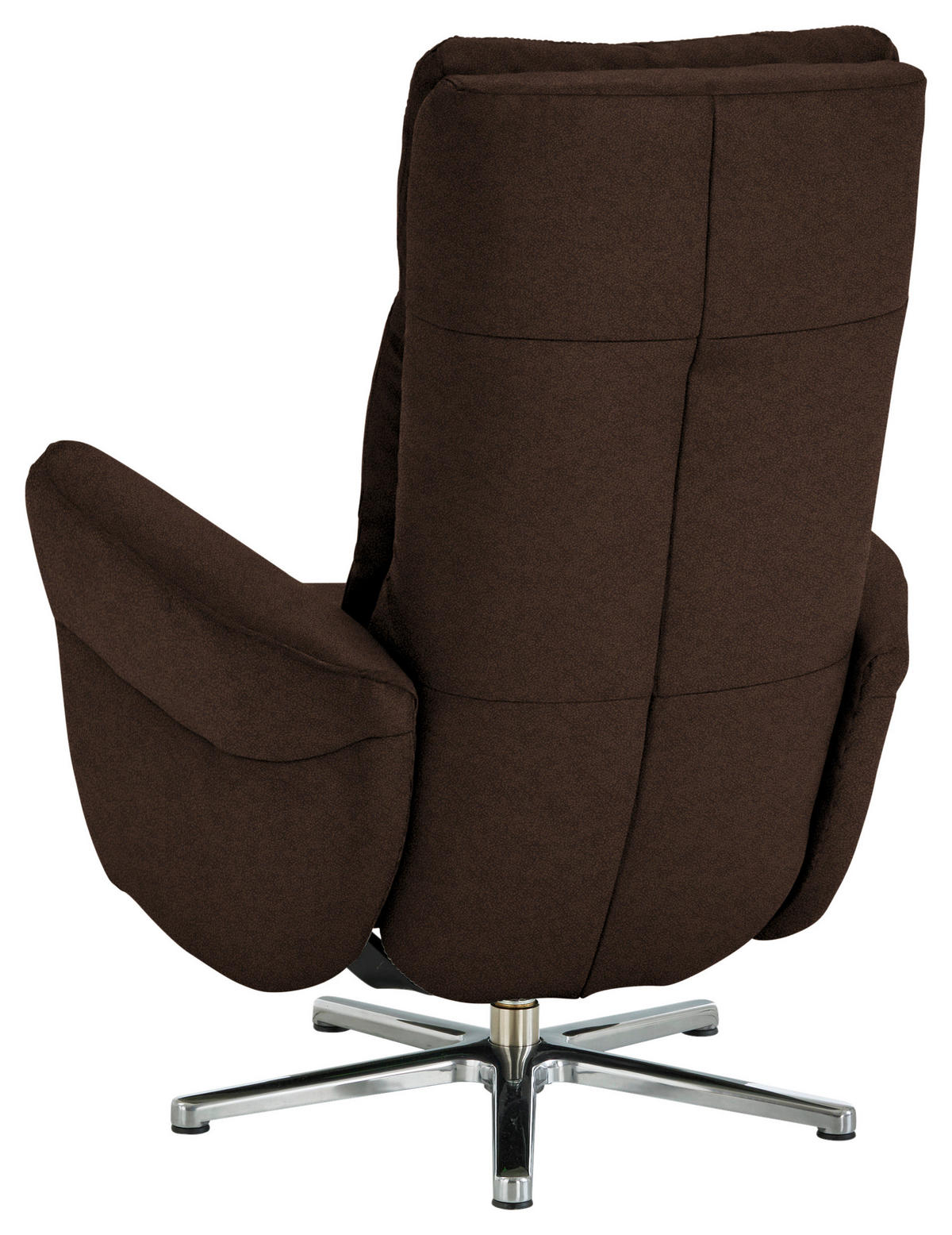 RELAXSESSEL Textil Dunkelbraun  - Chromfarben/Dunkelbraun, Design, Textil/Metall (78/113/83cm) - Beldomo Speed