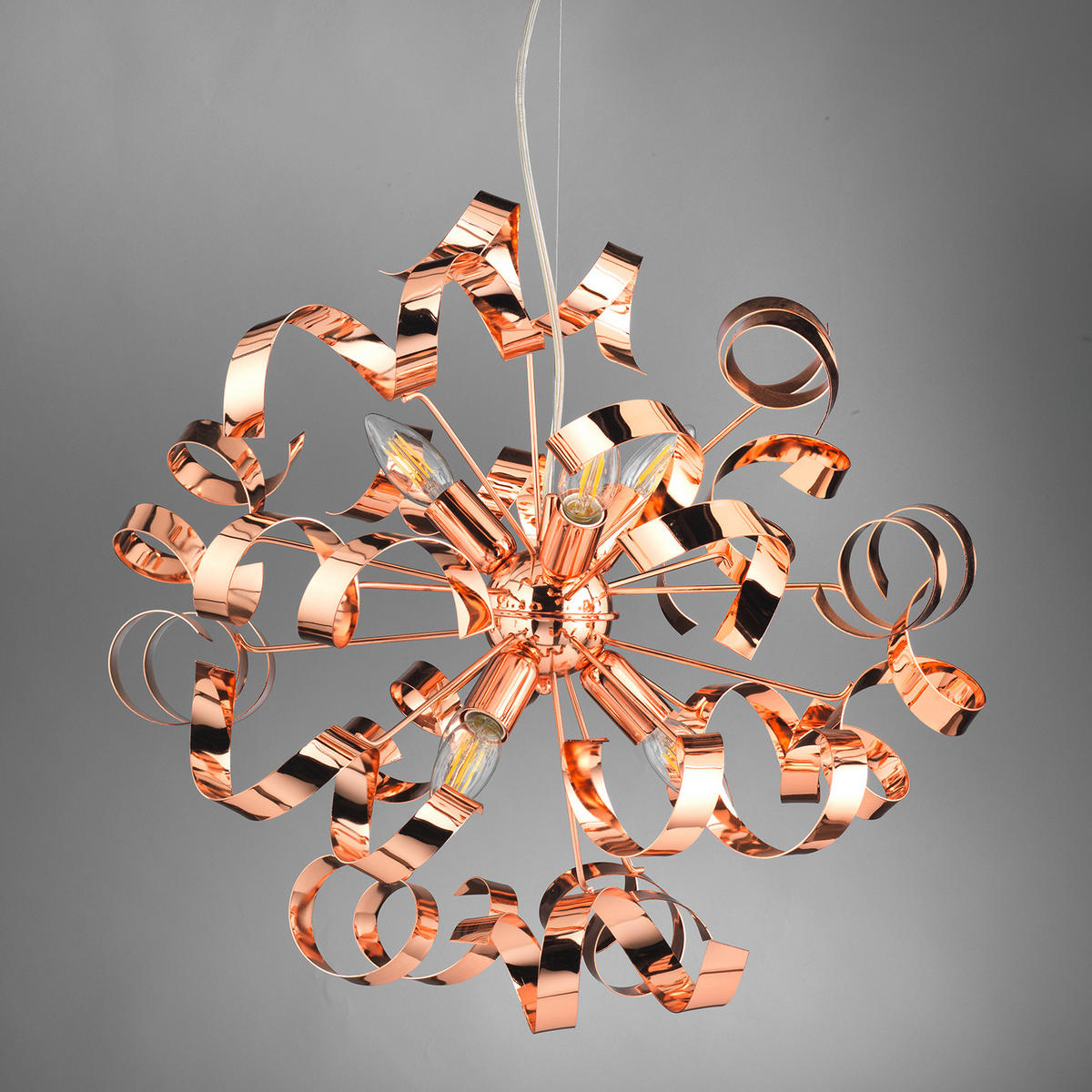 ZÁVESNÉ SVIETIDLO, 50/150 cm  - medená, Design, kov (50/150cm)
