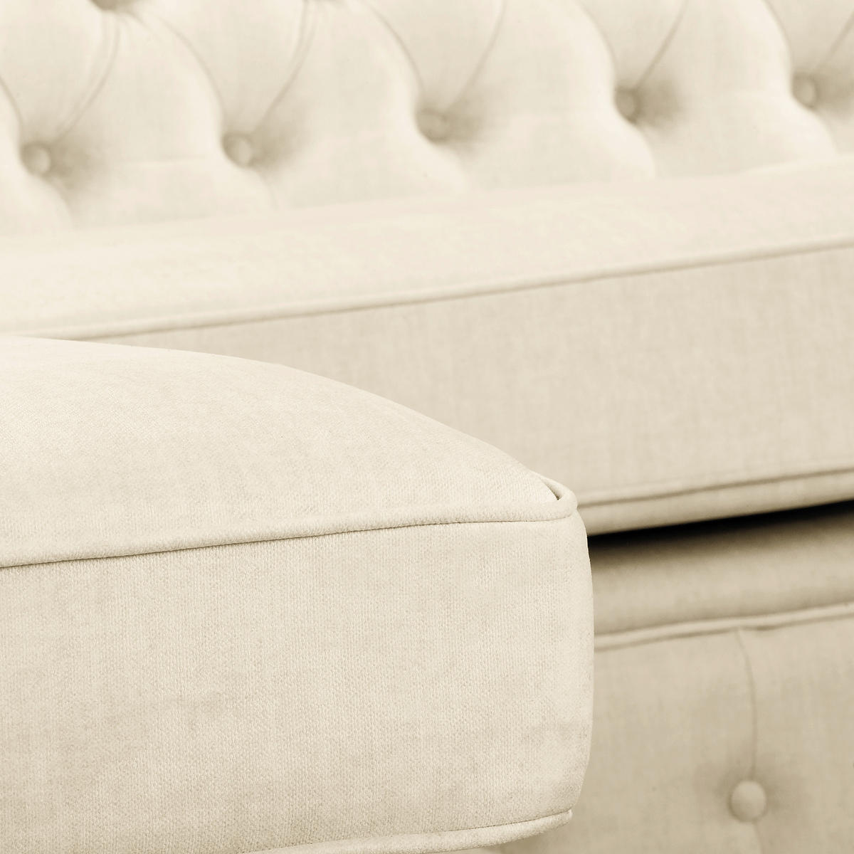 ECKSOFA Laura in Mikrofaser Creme  182/284 cm  - Creme/Braun, Design, Holz/Textil (182/284cm) - P & B