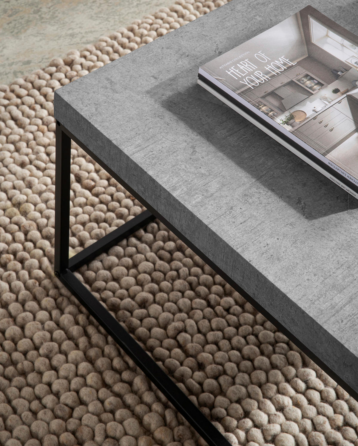COUCHTISCH in Holzwerkstoff 60/60/38 cm  - Schwarz/Grau, Design, Holzwerkstoff/Metall (60/60/38cm) - Livetastic