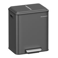 ABFALLSAMMLER 30 L  - Schwarz/Grau, Basics, Kunststoff/Metall (41,7/49,4/33,2cm)