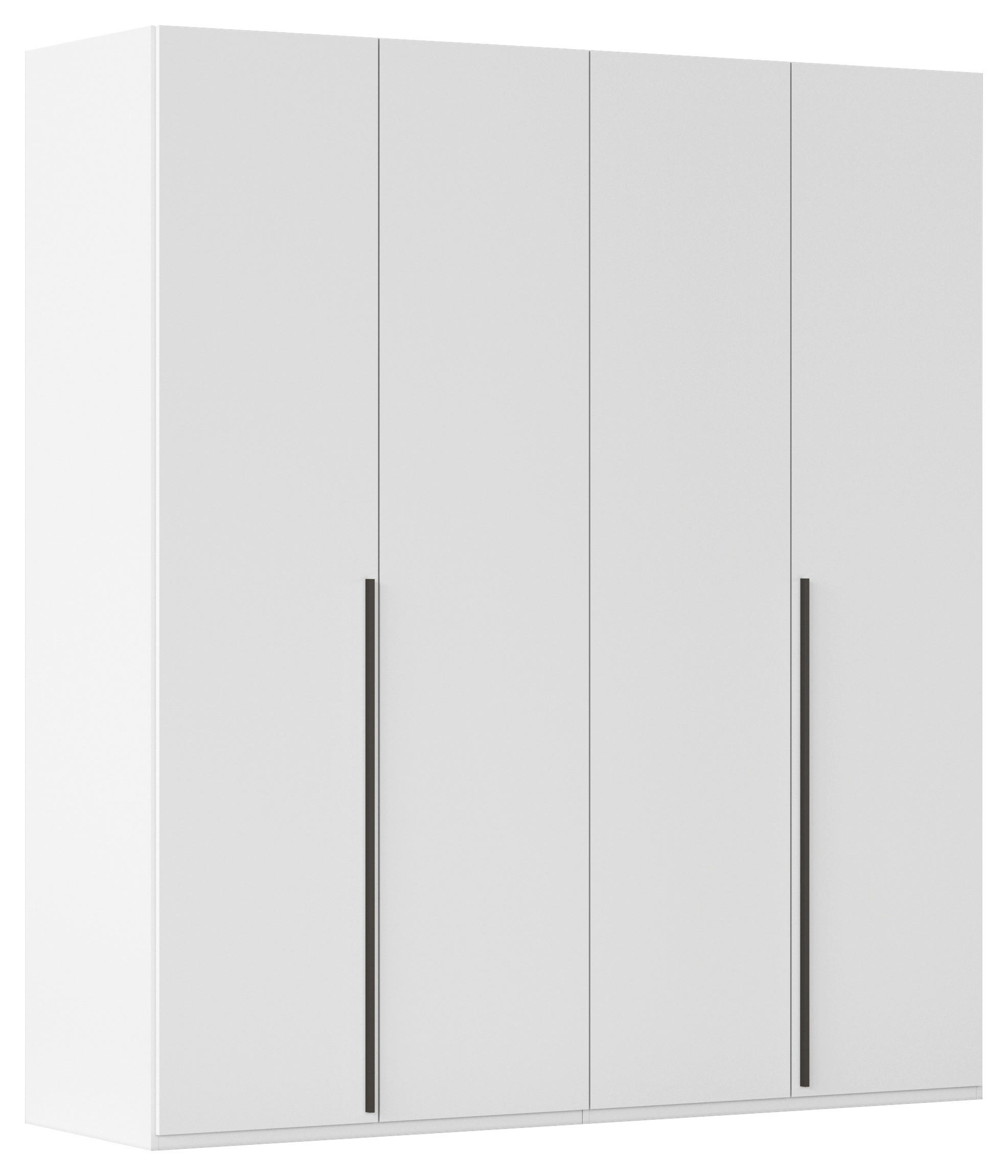 DREHTÜRENSCHRANK 201/223/60 cm 4-türig Weiß  - Graphitfarben/Weiß, Design, Holzwerkstoff/Metall (201/223/60cm) - home24