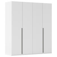 DREHTÜRENSCHRANK 201/223/60 cm 4-türig Weiß  - Graphitfarben/Weiß, Design, Holzwerkstoff/Metall (201/223/60cm) - home24