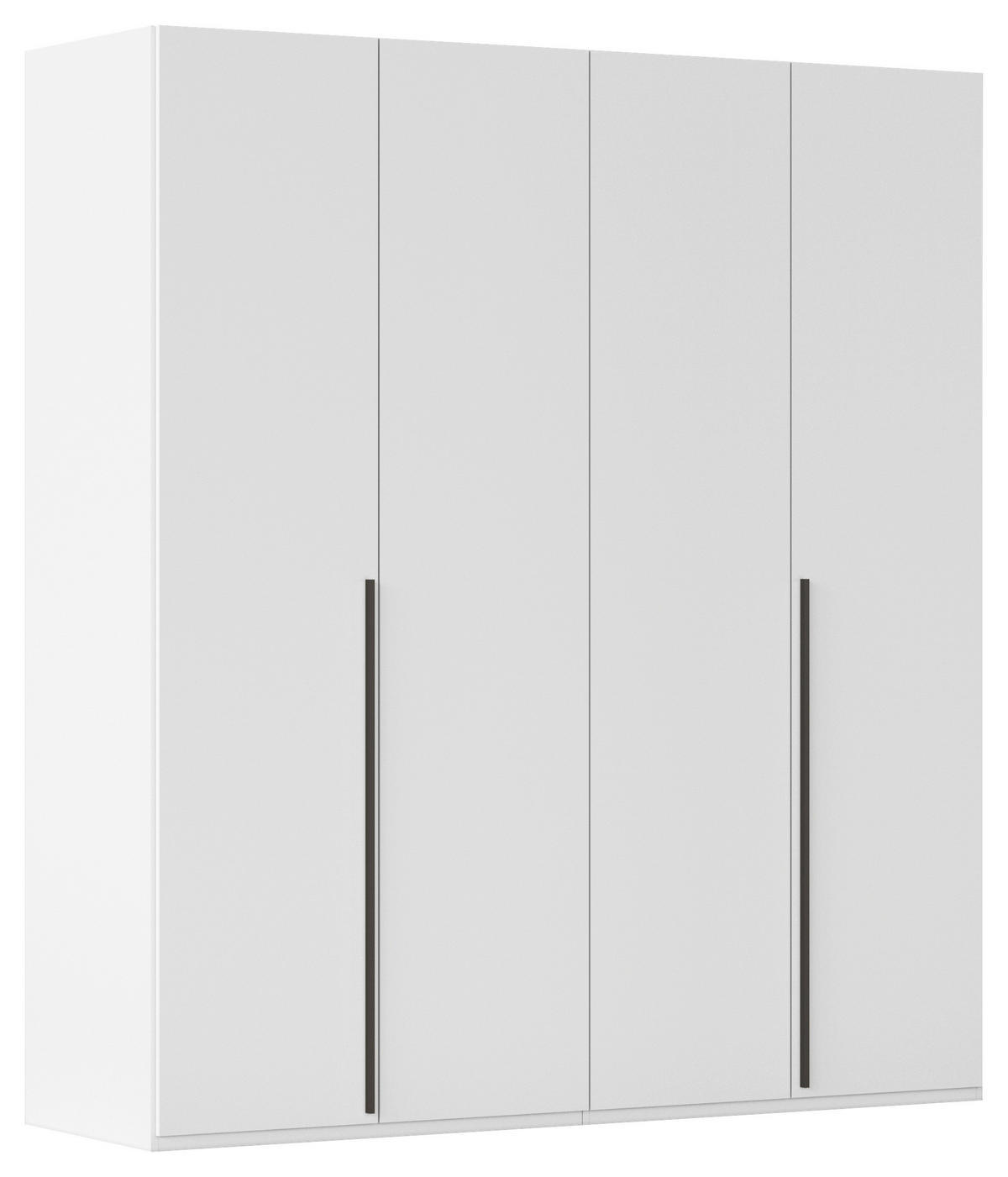 DREHTÜRENSCHRANK 201/223/60 cm 4-türig Weiß  - Graphitfarben/Weiß, Design, Holzwerkstoff/Metall (201/223/60cm) - home24