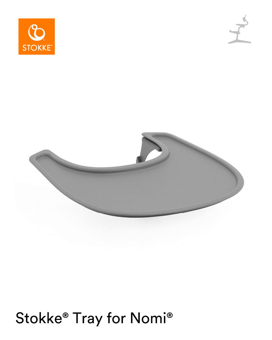 ESS- UND SPIELBRETT Nomi  - Grau, Basics, Kunststoff (44/43/9cm) - Stokke