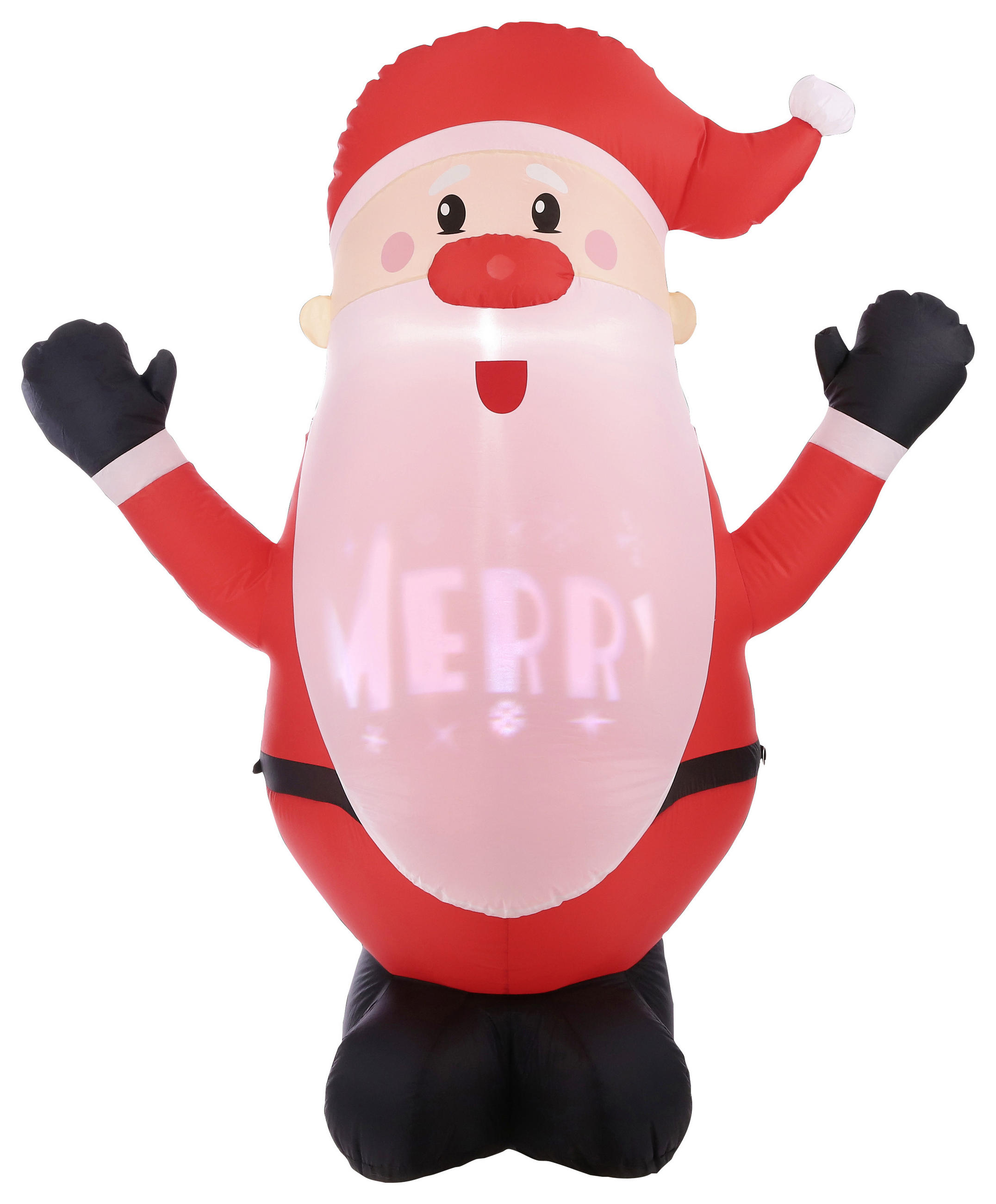 WEIHNACHTSMANN 180CM - Rot/Schwarz, KONVENTIONELL, Kunststoff (89/78/180cm)