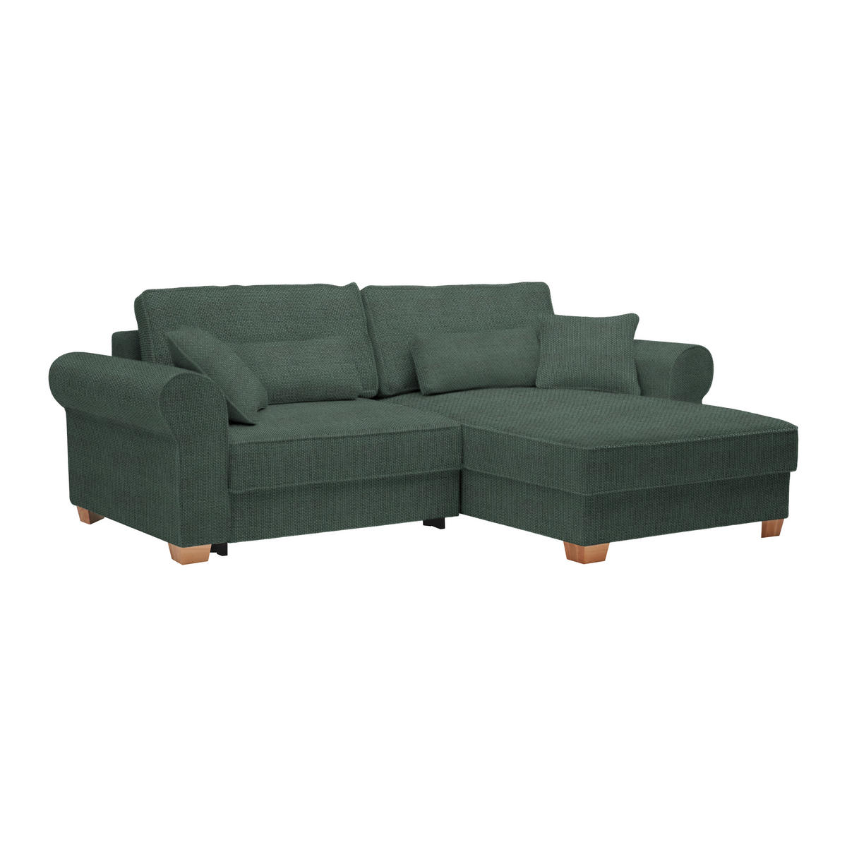 HÖRNSOFFA i mörkgrön  - mörkgrön, Modern, trämaterial/trä (255/185cm) - MID.YOU