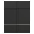 SCHWEBETÜRENSCHRANK 181/223/68 cm 2-türig Schwarz  - Alufarben/Schwarz, KONVENTIONELL, Holzwerkstoff/Metall (181/223/68cm) - Novel