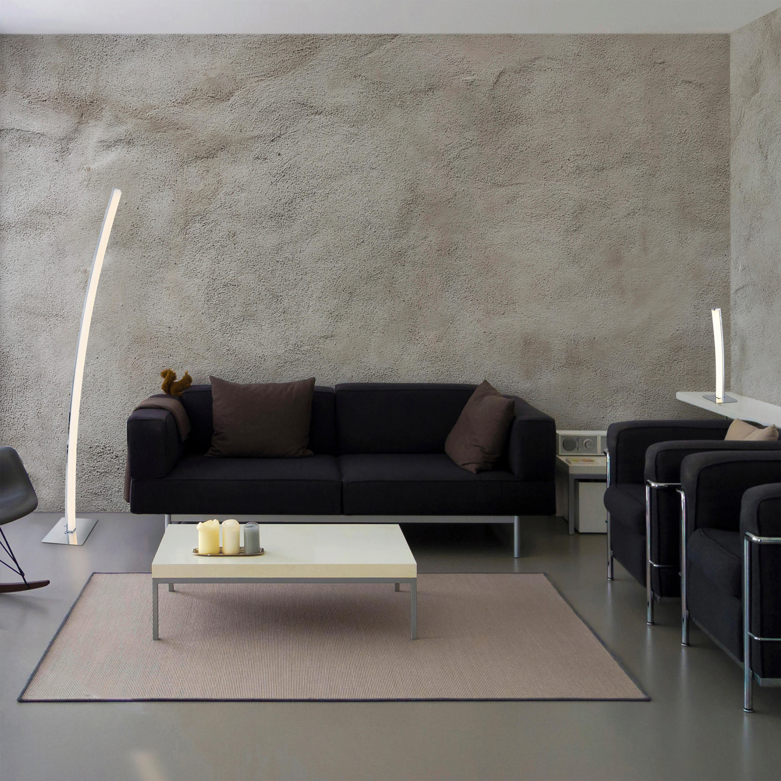 LED-TISCHLEUCHTE   - Chromfarben, Basics, Kunststoff/Metall (50cm) - Näve