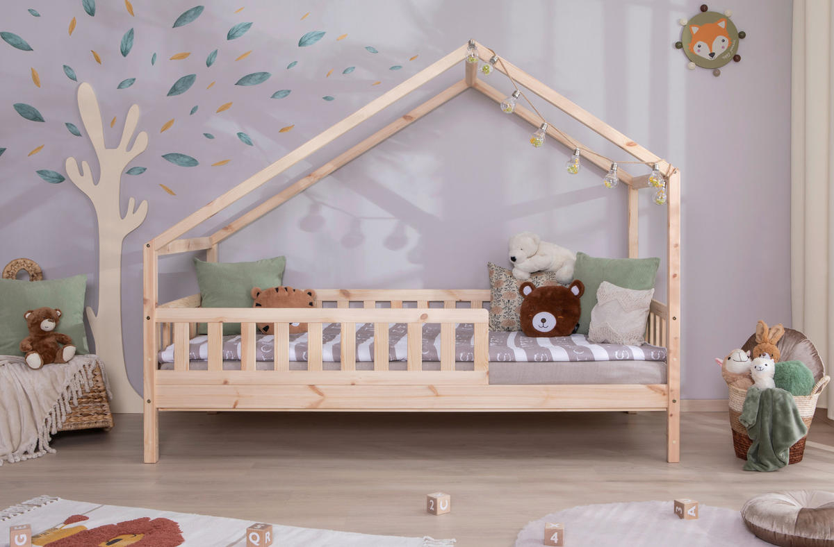 HAUSBETT 100/200 cm Naturfarben  - Naturfarben, Modern, Holz (100/200cm) - MID.YOU